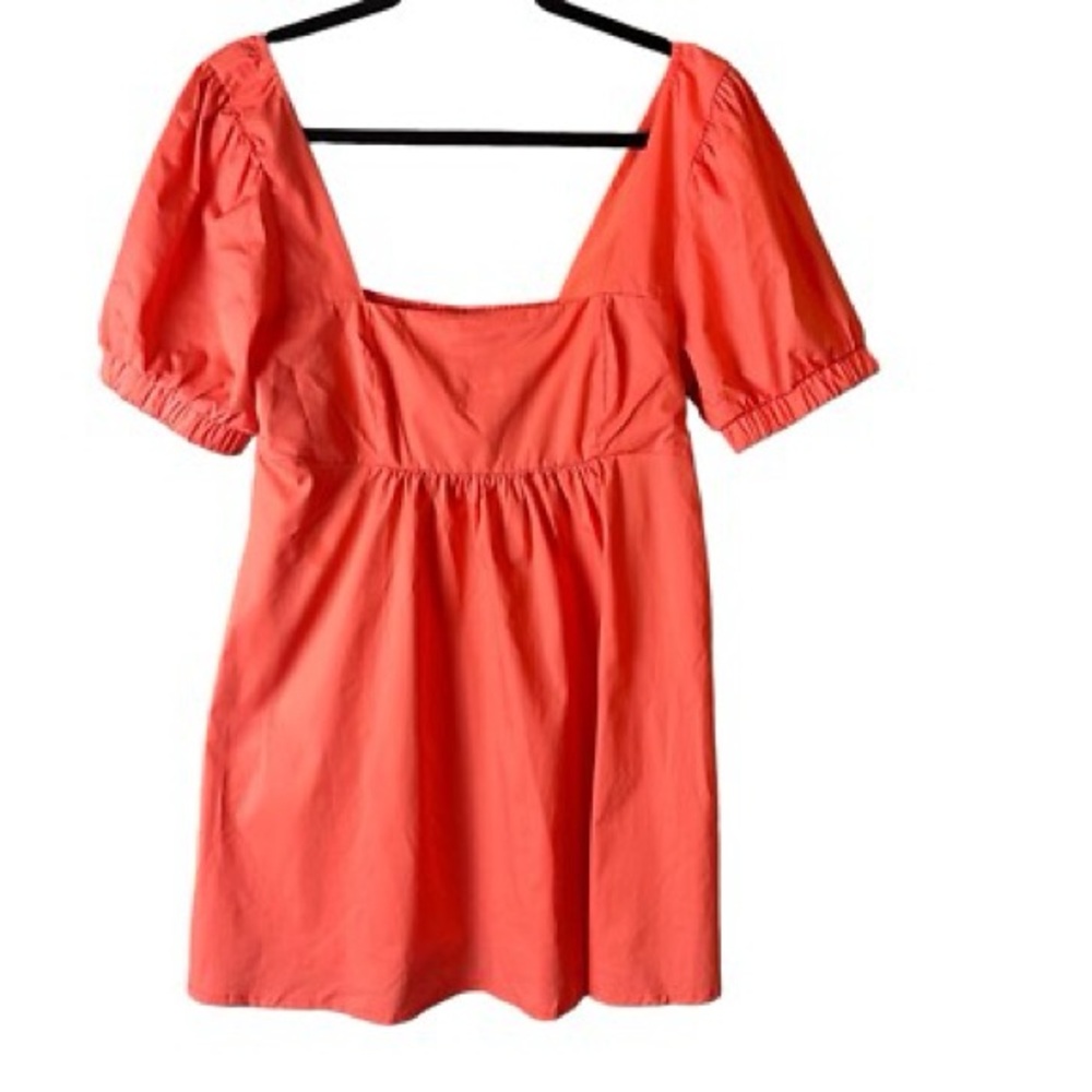 Wild Fable Coral Puff Sleeve Dress